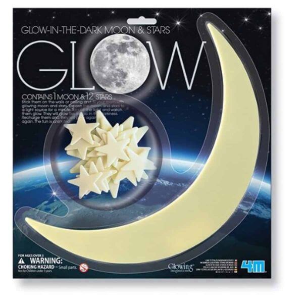 4M Glow in the dark Large Moon and Stars