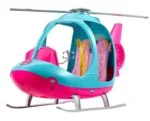Barbie Travel Pink and Blue Helicopter with Spinning Rotors - Image 2