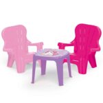 Dolu Unicorn Themed Kids Girls Table & Chair Set Pink