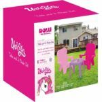 Dolu Unicorn Themed Kids Girls Table & Chair Set Pink - Image 2