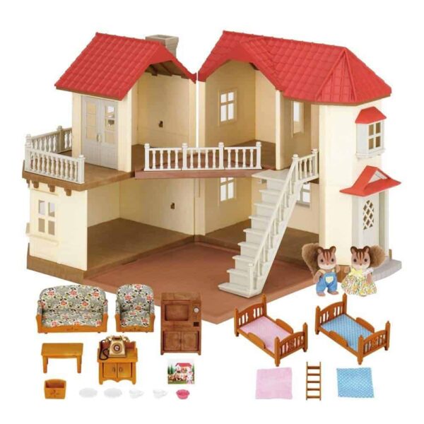 Sylvanian Families City House With Lights with Gift Set لعب ستور