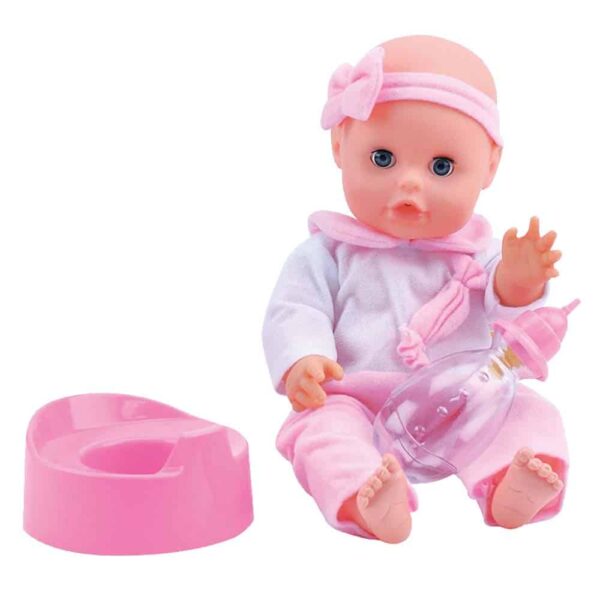 Bambolina - Play Time Doll With a Bottle 30cm - Pink