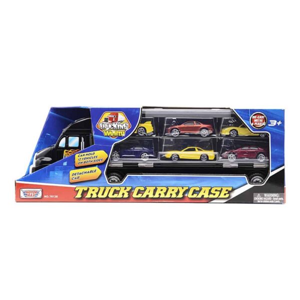 14 inch Truck Carry Case with 6 Cars by MotorMax 1 Le3ab Store