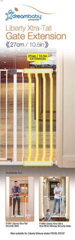 Liberty Xtra-tall 27cm Gate Extension - White Dreambaby - Image 2