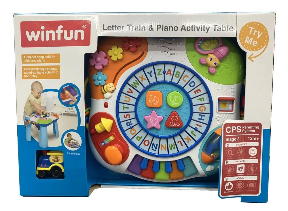 Letter Train & Piano Activity Table Winfun - Image 3