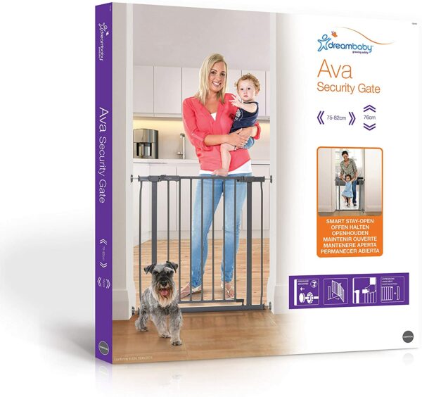 Ava Safety Gate 75 81cm Charcoal DreamBaby5 Le3ab Store