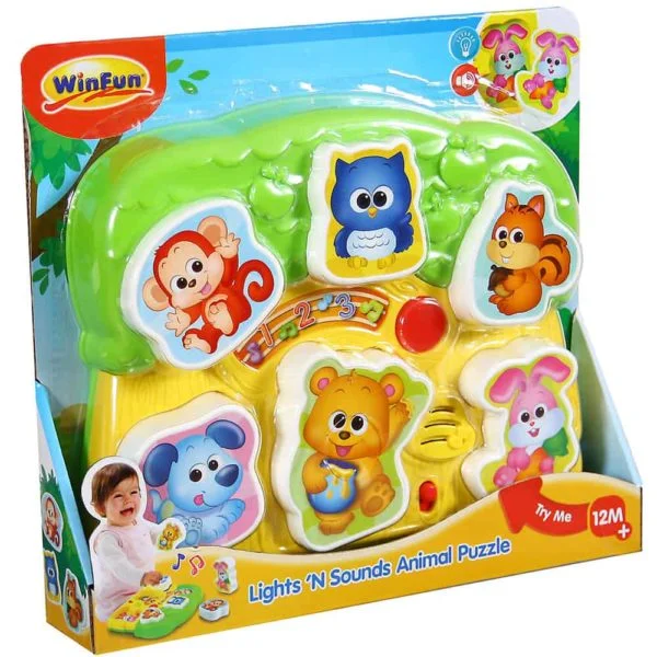Lights And Sounds Animal Puzzle Winfun Le3ab Store