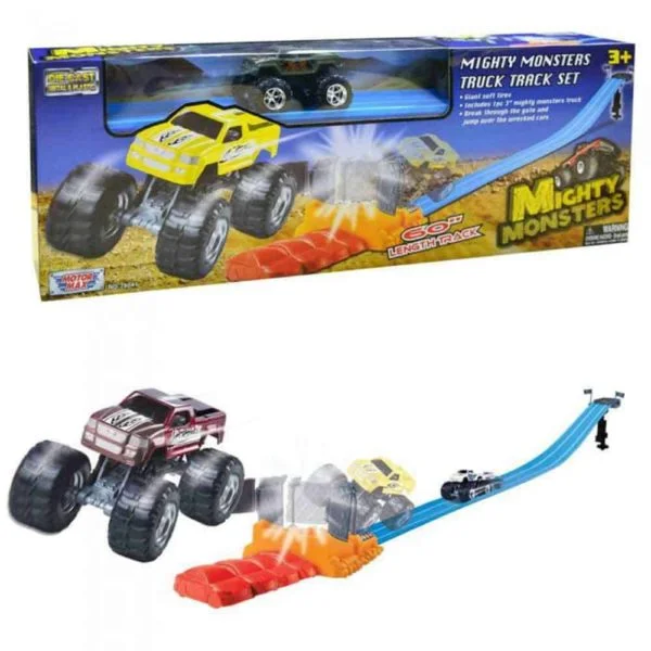 Mighty Monster Truck Track Set by MotorMax 1 Le3ab Store