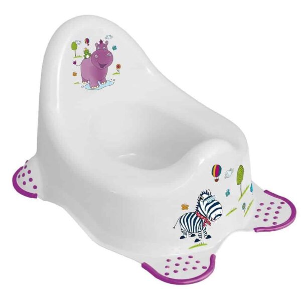 Potty Hippo White with anti slip funtion by Keeper لعب ستور