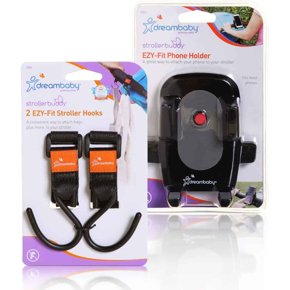 Stroller Buddy Ezy-Fit Stroller Hooks 2-pack DreamBaby