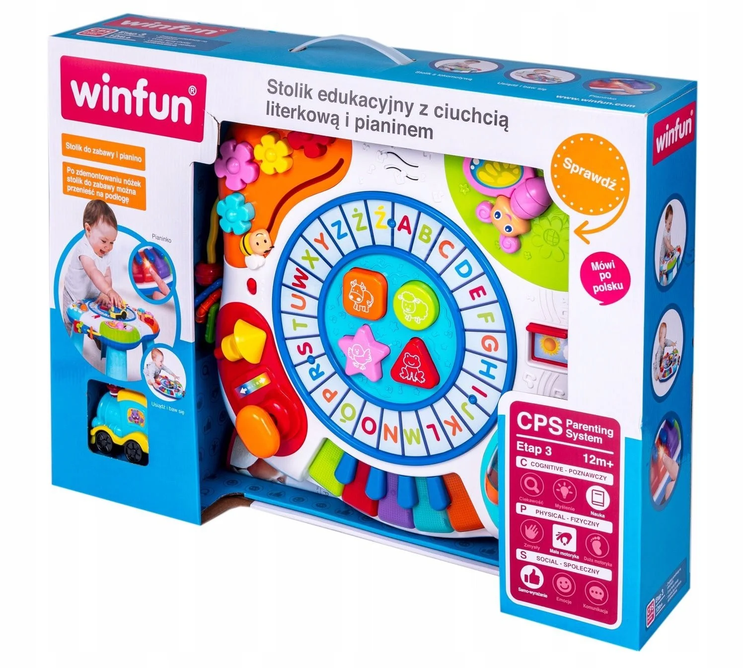 Letter Train & Piano Activity Table Winfun - Image 2