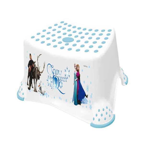 Step Stool Frozen White with anti slip function by Keeper Le3ab Store