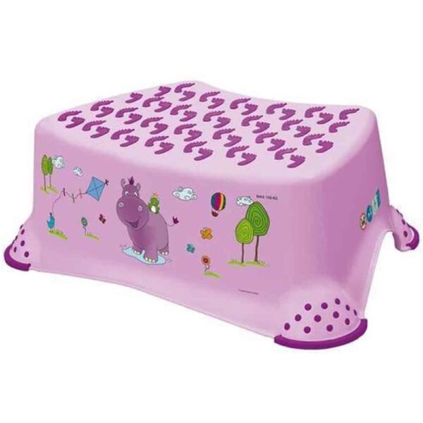 Step Stool Hippo Lilac with anti slip function by Keeper لعب ستور