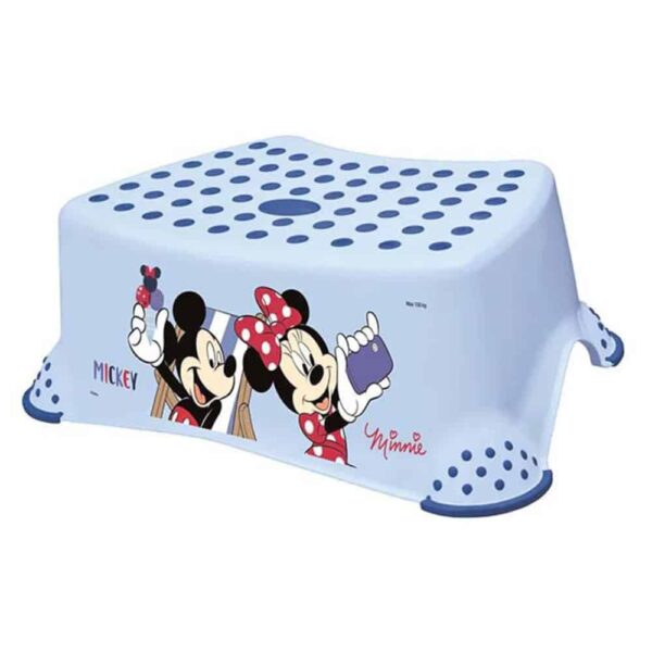 Step Stool Mickey Light blue with anti slip function by Keeper Le3ab Store