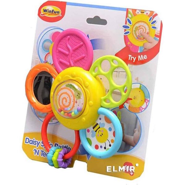 Toy School Daisy Spin Rattle n teether 1 Le3ab Store