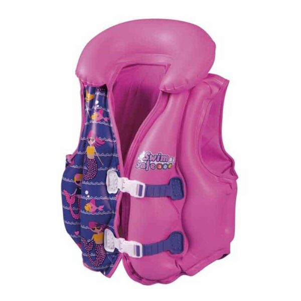 ksa famc 26 32156 pink bestway swim safe boy girl deluxe inflated vest pink 1584900107 لعب ستور
