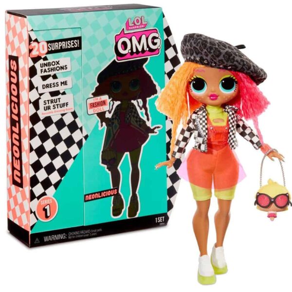 L.O.L. Surprise O.M.G. Neonlicious Fashion Doll with 20 Surprises Le3ab Store