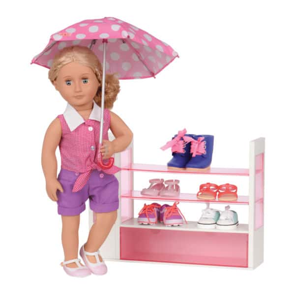 BD37314 Sort A Shoe Set with Coral holding umbrella01 Le3ab Store