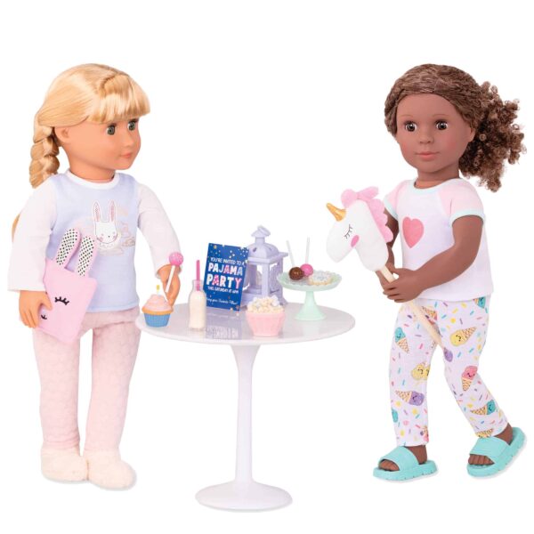 BD37459 Sleepover party Set Unicorn Jovie and Denelle having party03 Le3ab Store