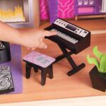 KidKraft Uptown Wooden Dollhouse with Lights & Sounds, Pool and 36 Accessories - Image 6