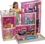 KidKraft Uptown Wooden Dollhouse with Lights & Sounds, Pool and 36 Accessories