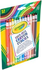 12 Easy Peel Crayon Pencils Crayola