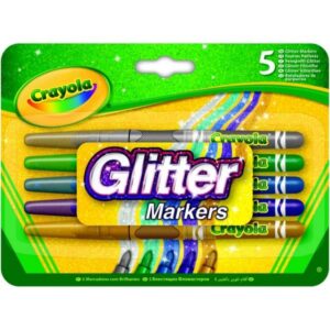 5 Glitter Markers Crayola