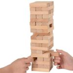 KS Games Woods 54 Piece Wooden Tower Cylinder Box