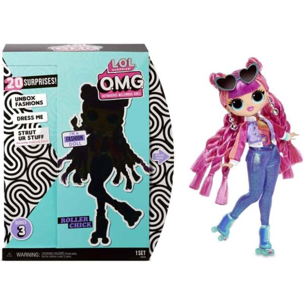 L.O.L. Surprise O.M.G. Series 3 Roller Chick Fashion Doll with 20 Surprises Le3ab Store
