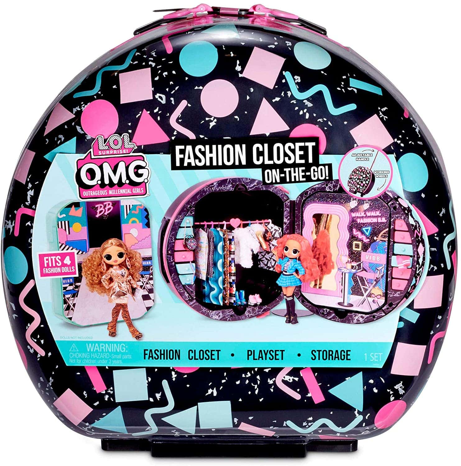 L.O.L. Surprise! O.M.G. Fashion Closet On-the-Go Rolling Storage Playset L.O.L. Surprise! O.M.G. Fashion Closet On-the-Go Rolling Storage Playset
