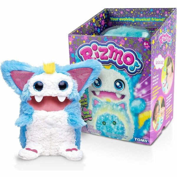 Rizmo Evolving Musical Friend Interactive Plush Toy with Fun Games, Aqua
