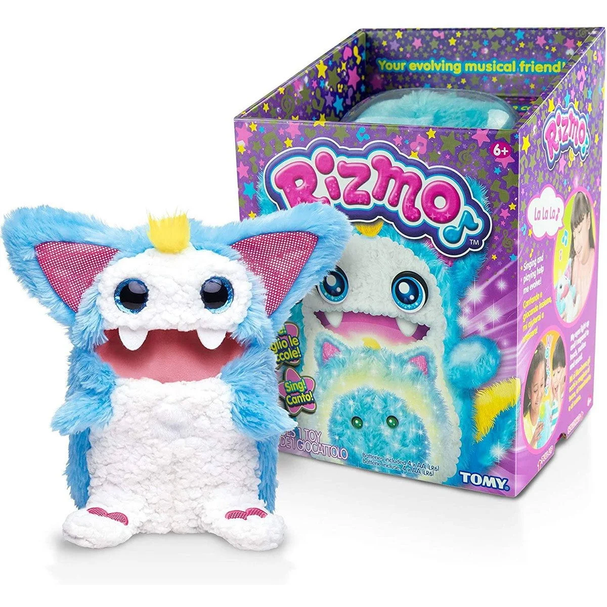 Rizmo Evolving Musical Friend Interactive Plush Toy with Fun Games, Aqua Rizmo Evolving Musical Friend Interactive Plush Toy with Fun Games, Aqua