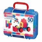 50 piece Basic builder case with handle Bristle block