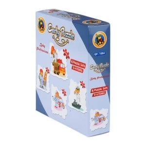 Early Baby Professions 4 Puzzle Sets - Fluffy Bear