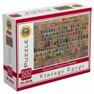 Egyptian Kingdom Stamps – Vintage Egypt puzzle 500 pieces - Fluffy Bear