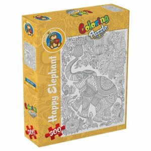 Elephant – Coloring Puzzle 300 pieces - Fluffy Bear