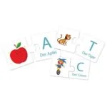 Match & Learn – Deutsches Alphabet 26 Self Correcting Puzzle Sets - Fluffy Bear
