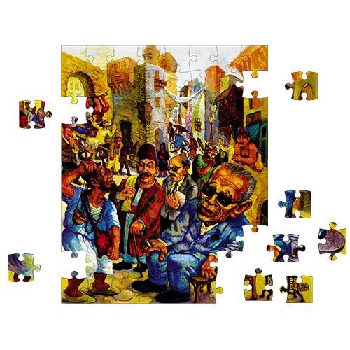 Naguib Mahfouz – Salah Enani puzzle 500 pieces - Fluffy Bear