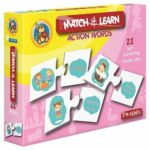 Match & Learn – Action Words 22 Self Correcting Puzzle Sets - Fluffy Bear