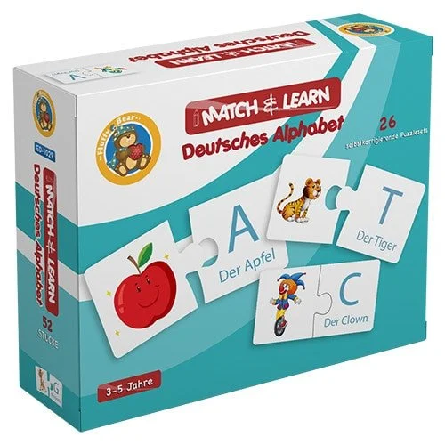 Match & Learn – Deutsches Alphabet 26 Self Correcting Puzzle Sets - Fluffy Bear Match & Learn – Deutsches Alphabet 26 Self Correcting Puzzle Sets - Fluffy Bear