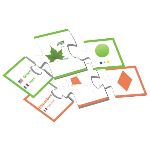 Match & Learn – Colors & Shapes 20 Self Correcting Puzzle Sets - Fluffy Bear