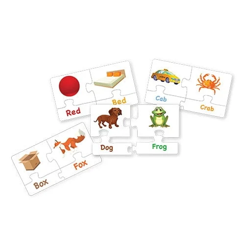 Match & Learn – Rhyming Words 18 Self Correcting Puzzle Sets - Fluffy Bear - Image 2