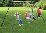 Hedstrom Neptune Double Swing & Glider Set - Blue/Orange - Image 2