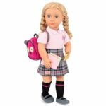 Posable School Doll with Storybook Accessories Hally 46cm Our Generation - Image 6