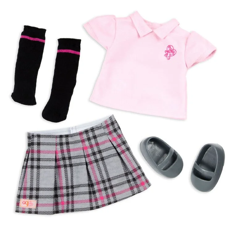 Posable School Doll with Storybook Accessories Hally 46cm Our Generation - Image 4