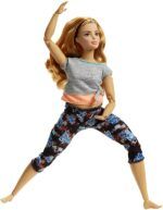 Made to Move Dolls with 22 Joints and Yoga Clothes, Floral, Pleach Barbie - Image 2
