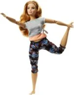 Made to Move Dolls with 22 Joints and Yoga Clothes, Floral, Pleach Barbie - Image 3