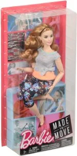 Made to Move Dolls with 22 Joints and Yoga Clothes, Floral, Pleach Barbie - Image 7