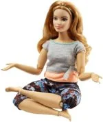 Made to Move Dolls with 22 Joints and Yoga Clothes, Floral, Pleach Barbie - Image 4