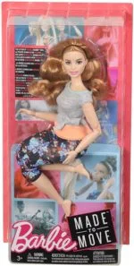 Made to Move Dolls with 22 Joints and Yoga Clothes, Floral, Pleach Barbie - Image 5